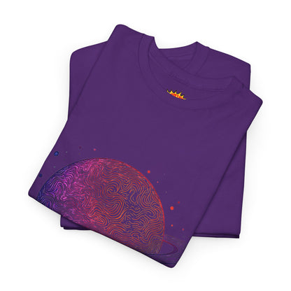 Space Art Ringed Planet Graphic Tee Shirt