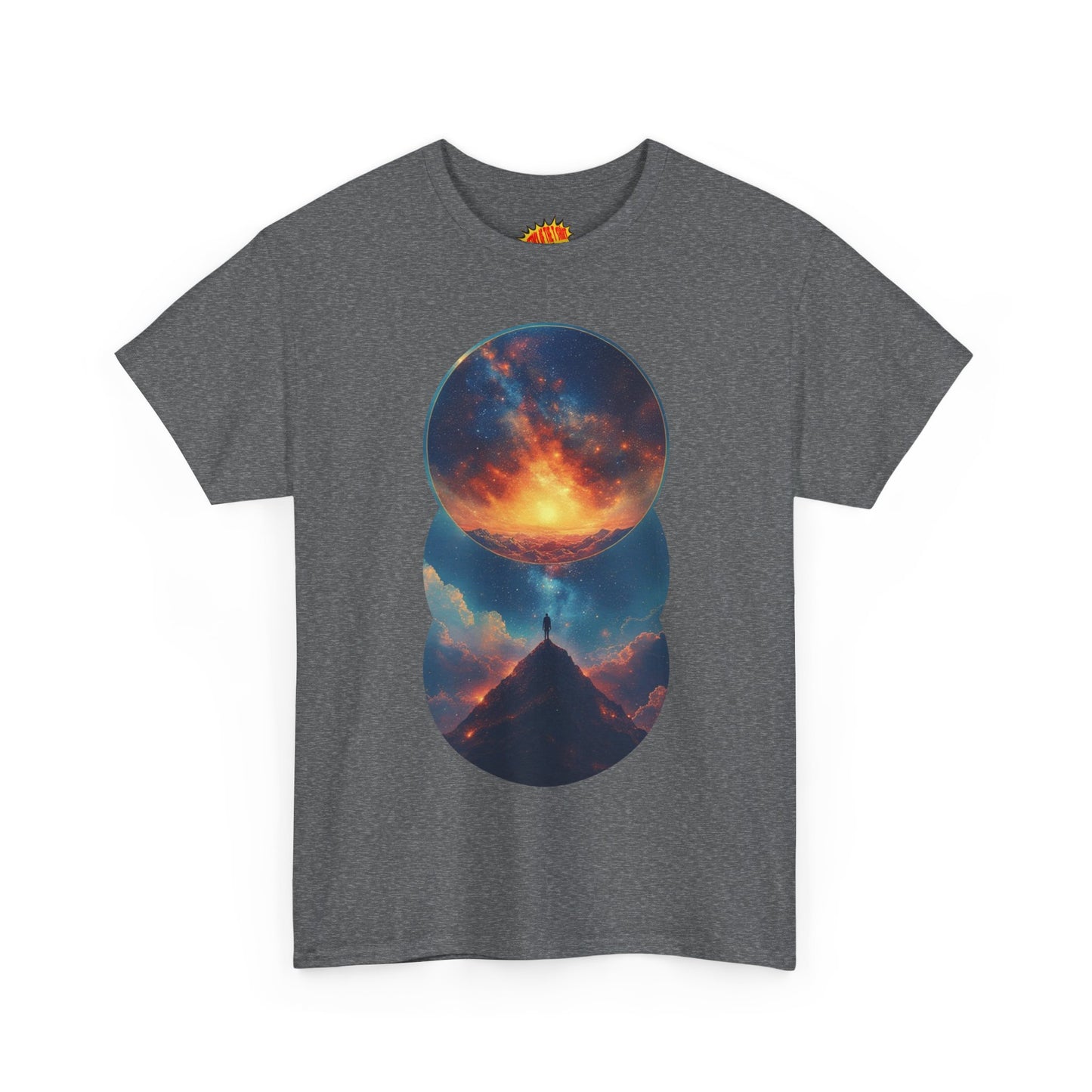 Round Cosmic Galaxy Graphic Art Tee Shirt *Multiple Colors*