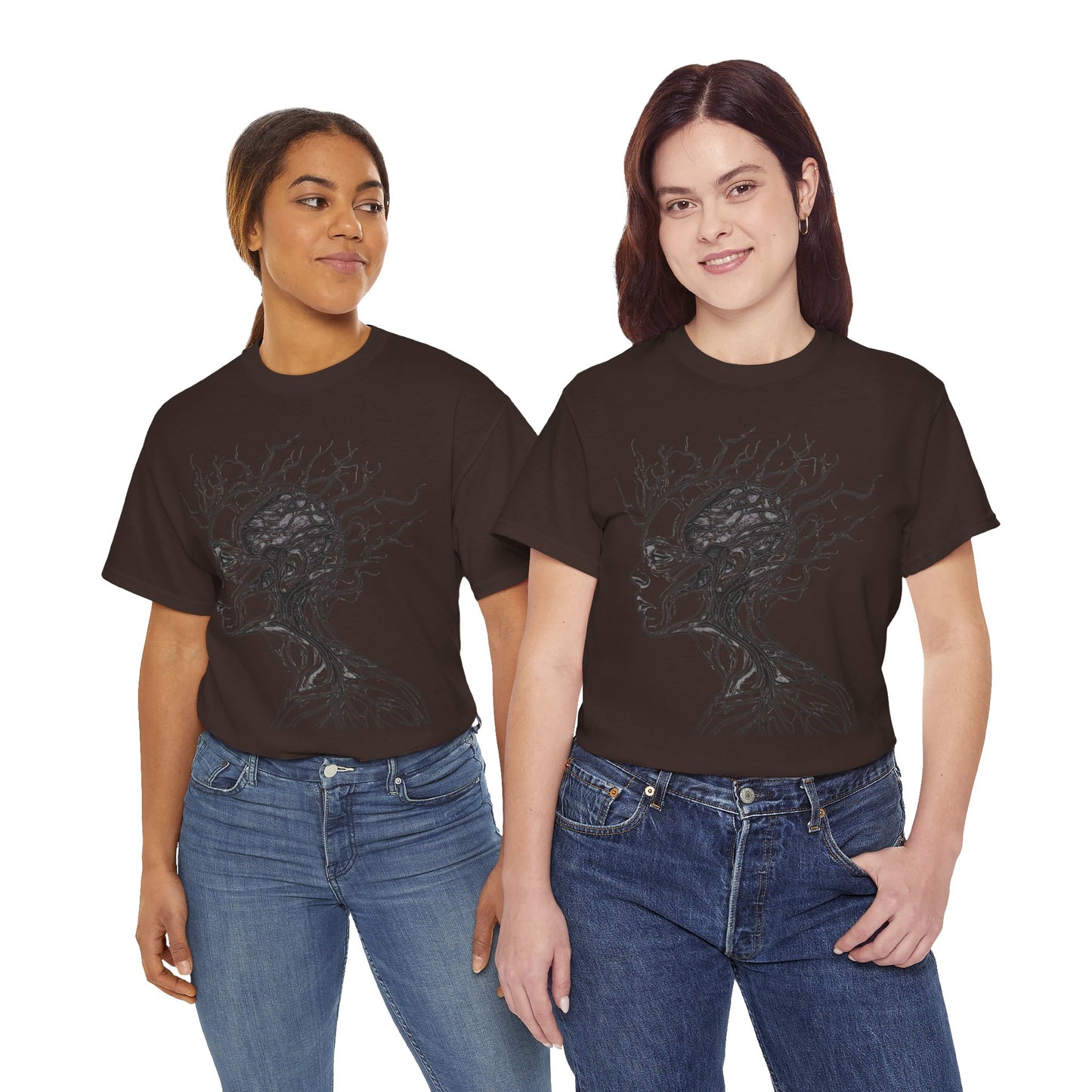 Anatomy Line Drawing Face Graphic Art Tee Shirt *Multiple Colors*