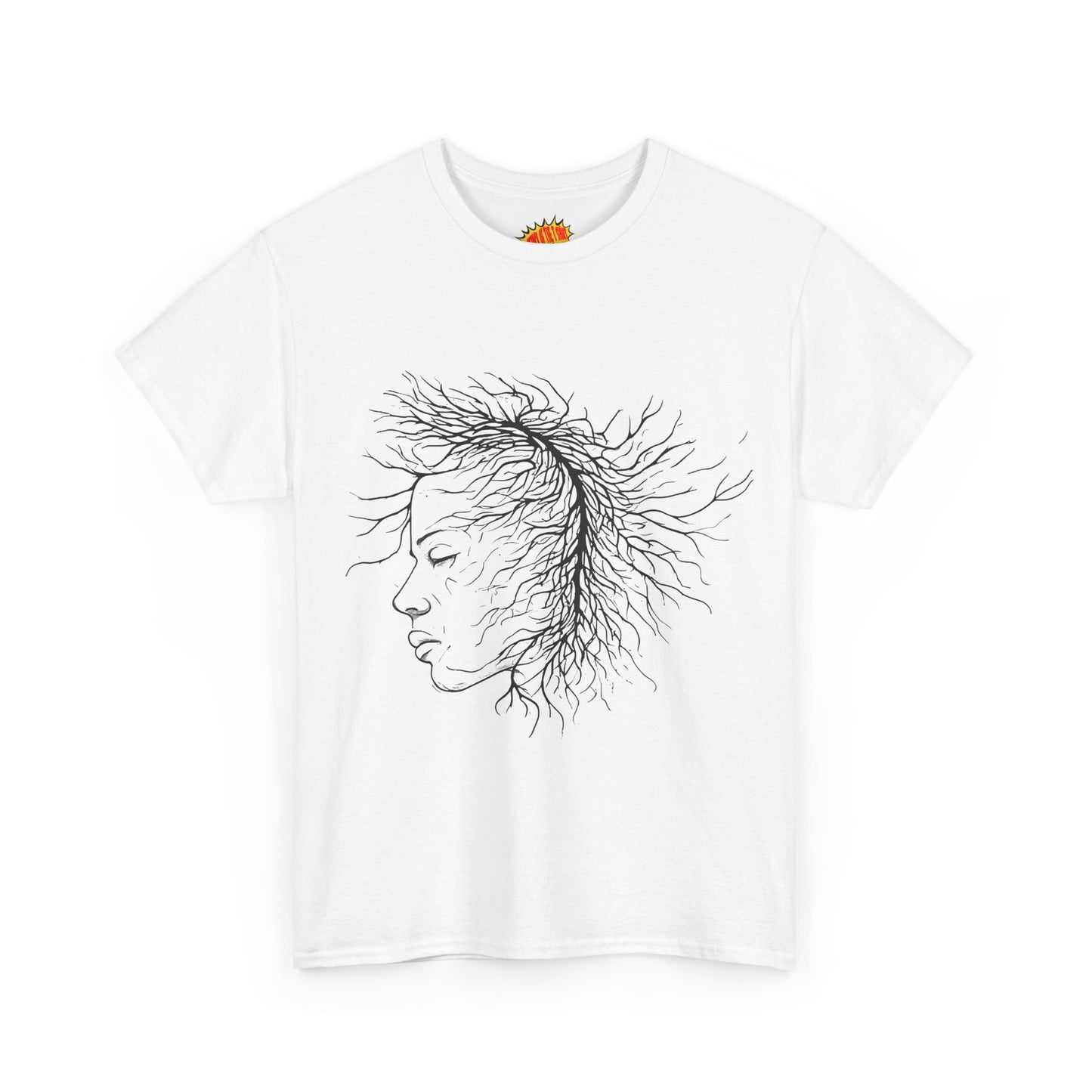 Capillary Face Line Drawing Graphic Art Tee Shirt *Multiple Colors*