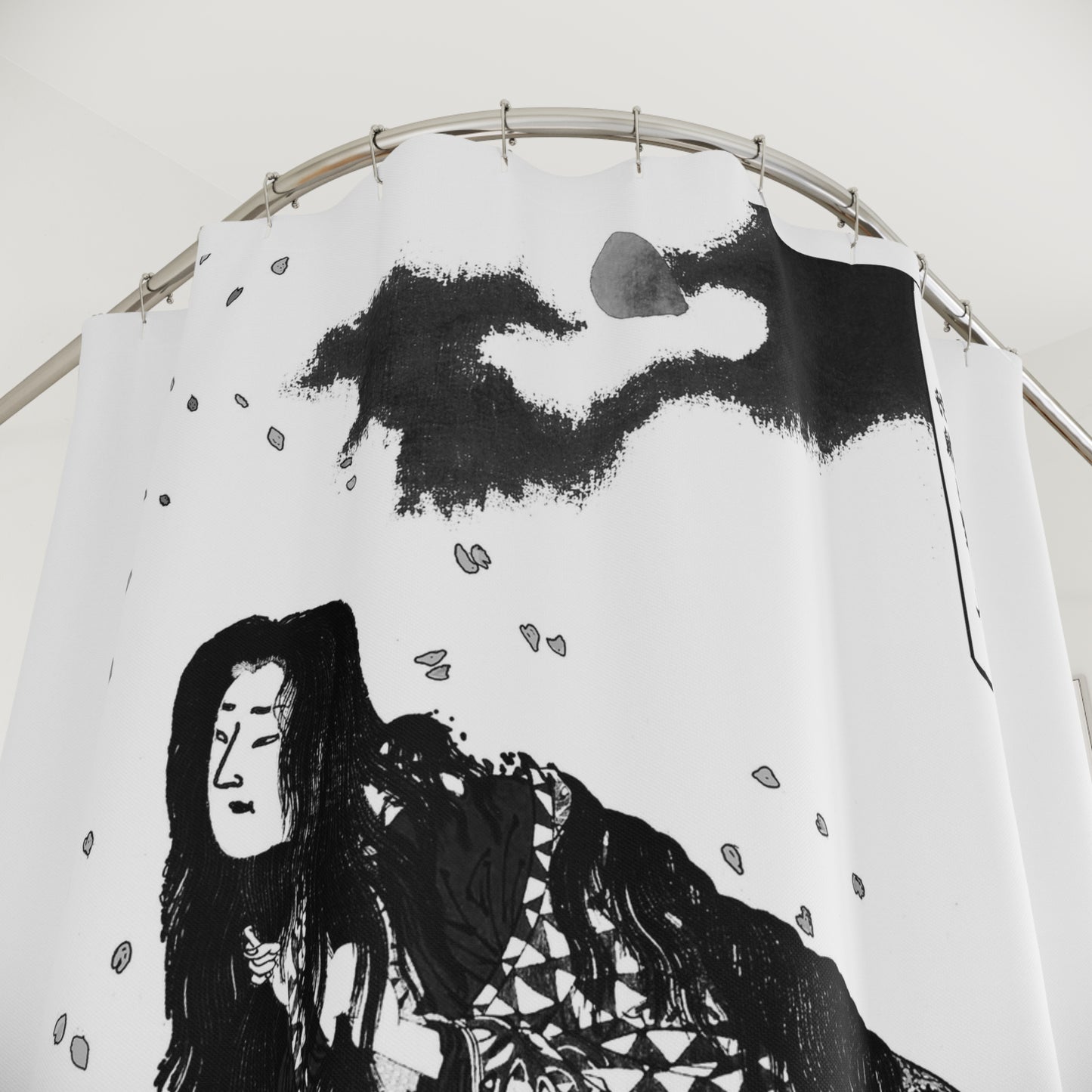 Kiyohime Changing Into a Serpent Japanese Shower Curtain