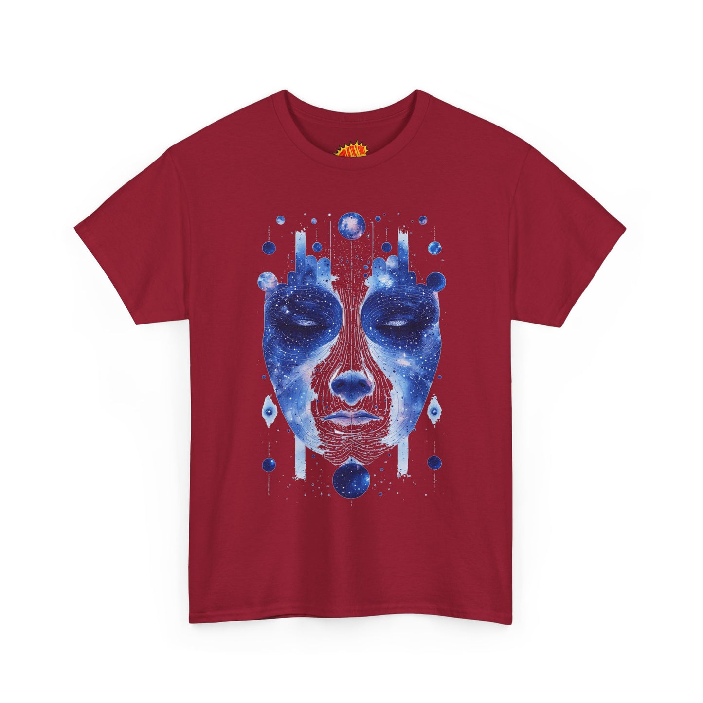 Cosmic Face Galaxy Graphic Space Art Tee Shirt *Multiple Colors*