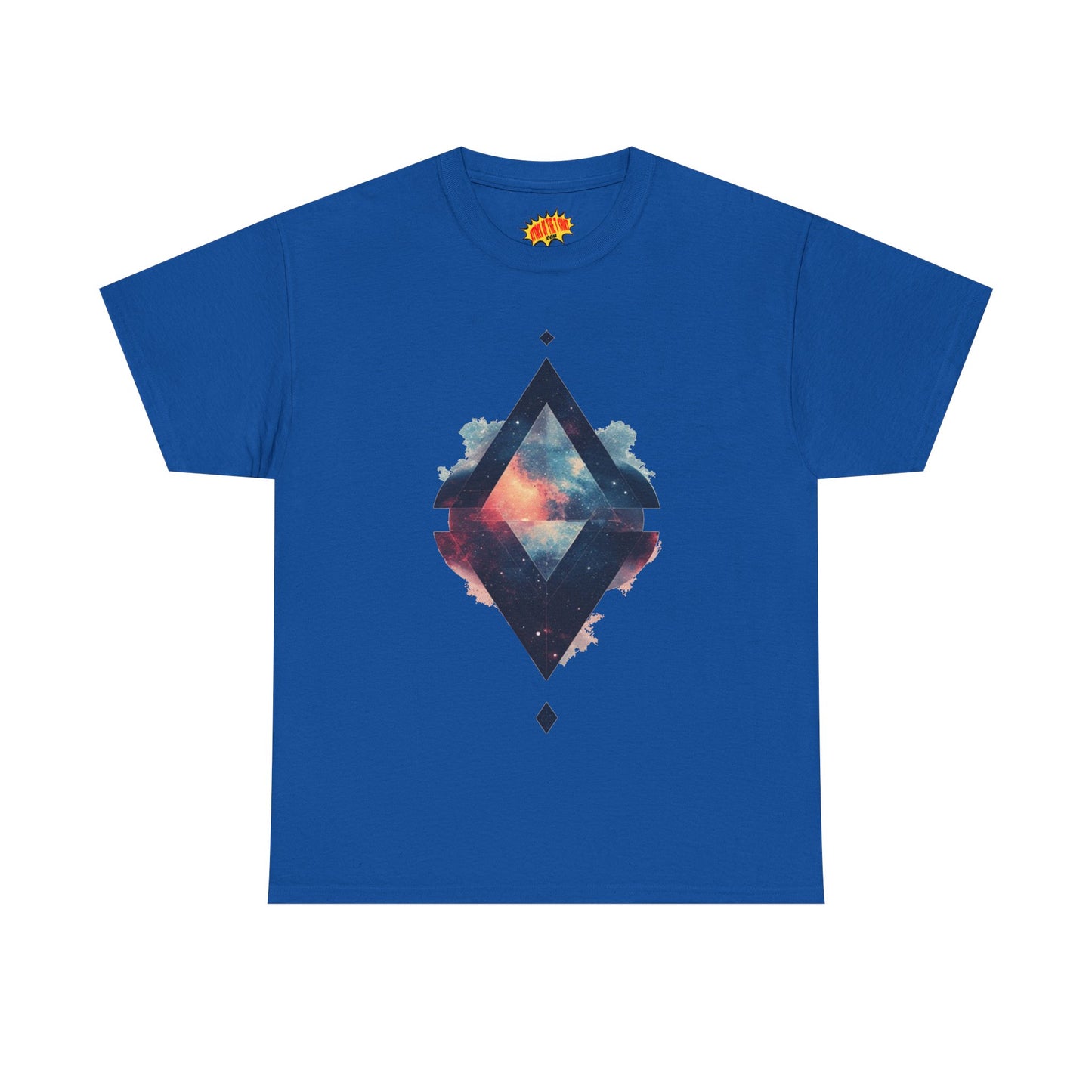 Split Diamond Shape Nebula Graphic Space Art Tee Shirt *Multiple Colors*