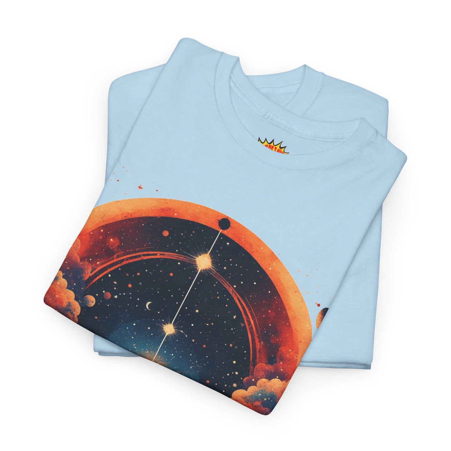 Round Galaxy Graphic Tee Shirt *Multiple Colors*
