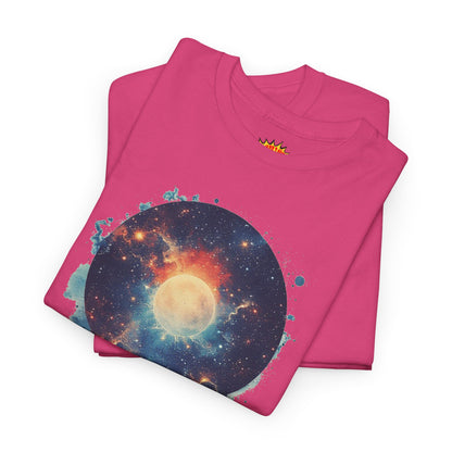 Abstract Galaxy Nebula Art w/Face Graphic Tee Shirt