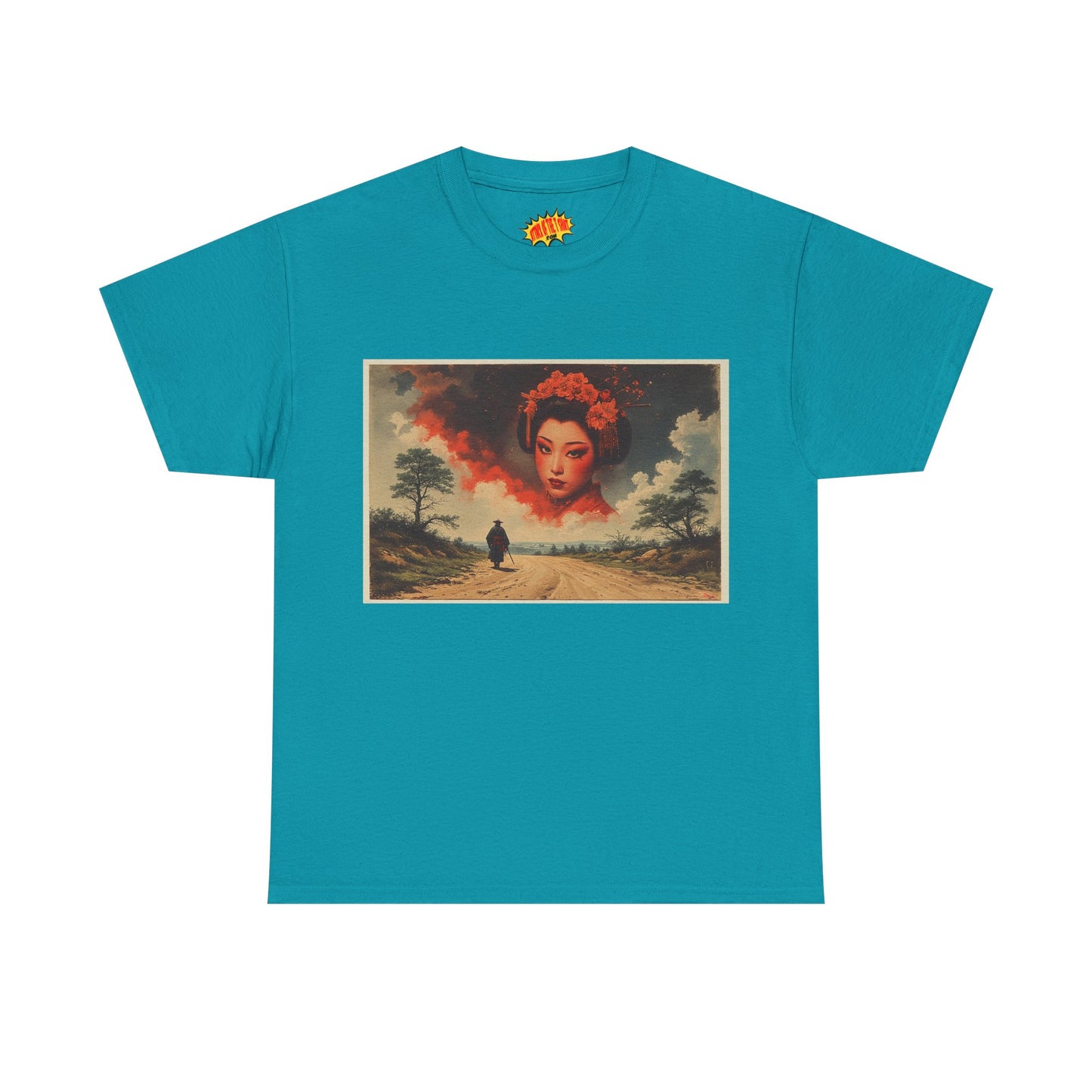 Samurai w/Cloud Geisha Woman T-Shirt *Multiple Colors*