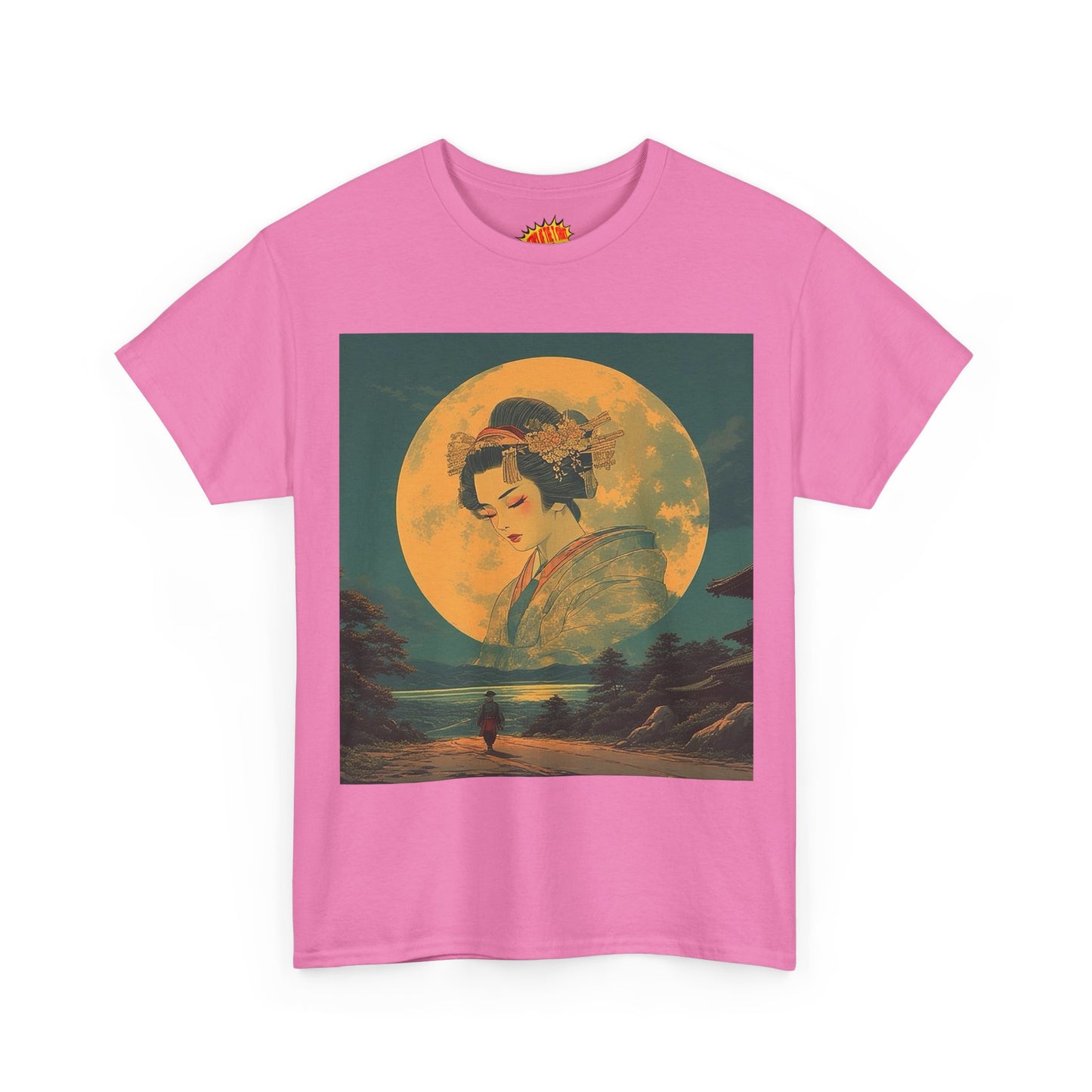 Japanese Geisha Full Moon T-Shirt *Multiple Colors*