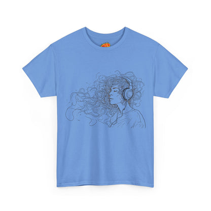 Line Drawing Portrait Graphic Musical Art Tee Shirt