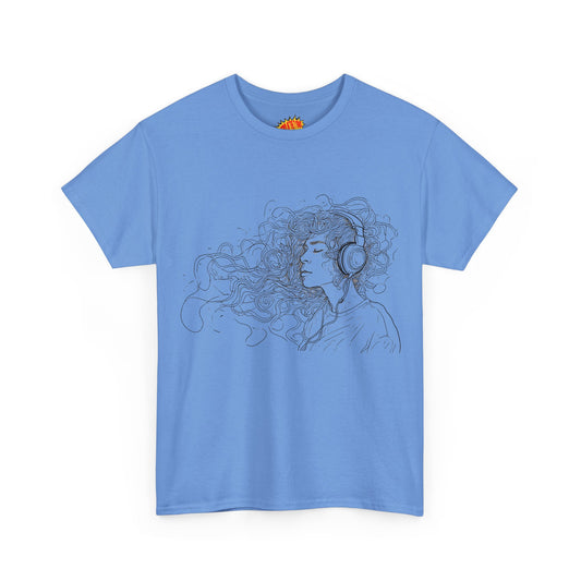 Line Drawing Portrait Graphic Musical Art Tee Shirt