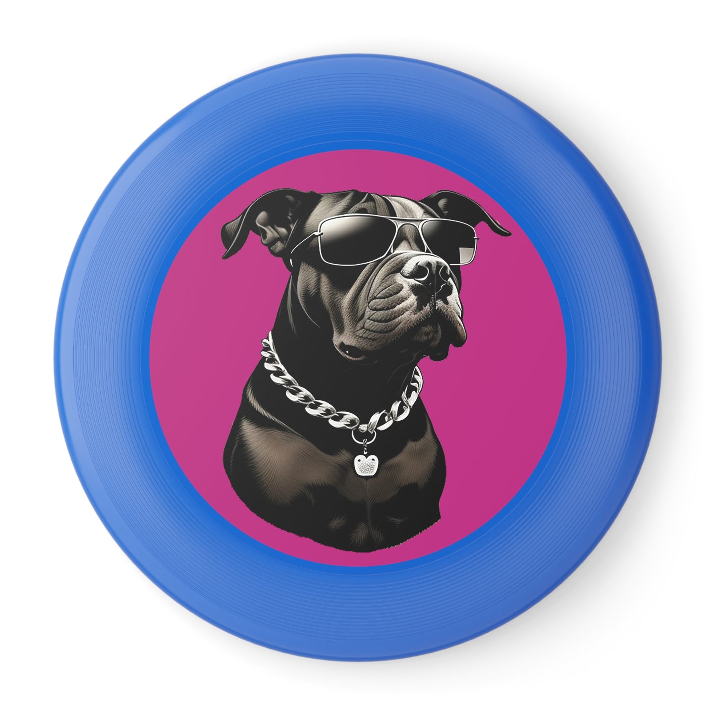 Dog with Sunglasses Frisbee