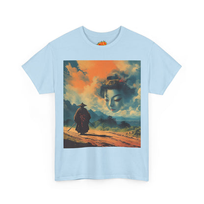 Travelling Samurai w/Cloud Geisha Woman T-Shirt