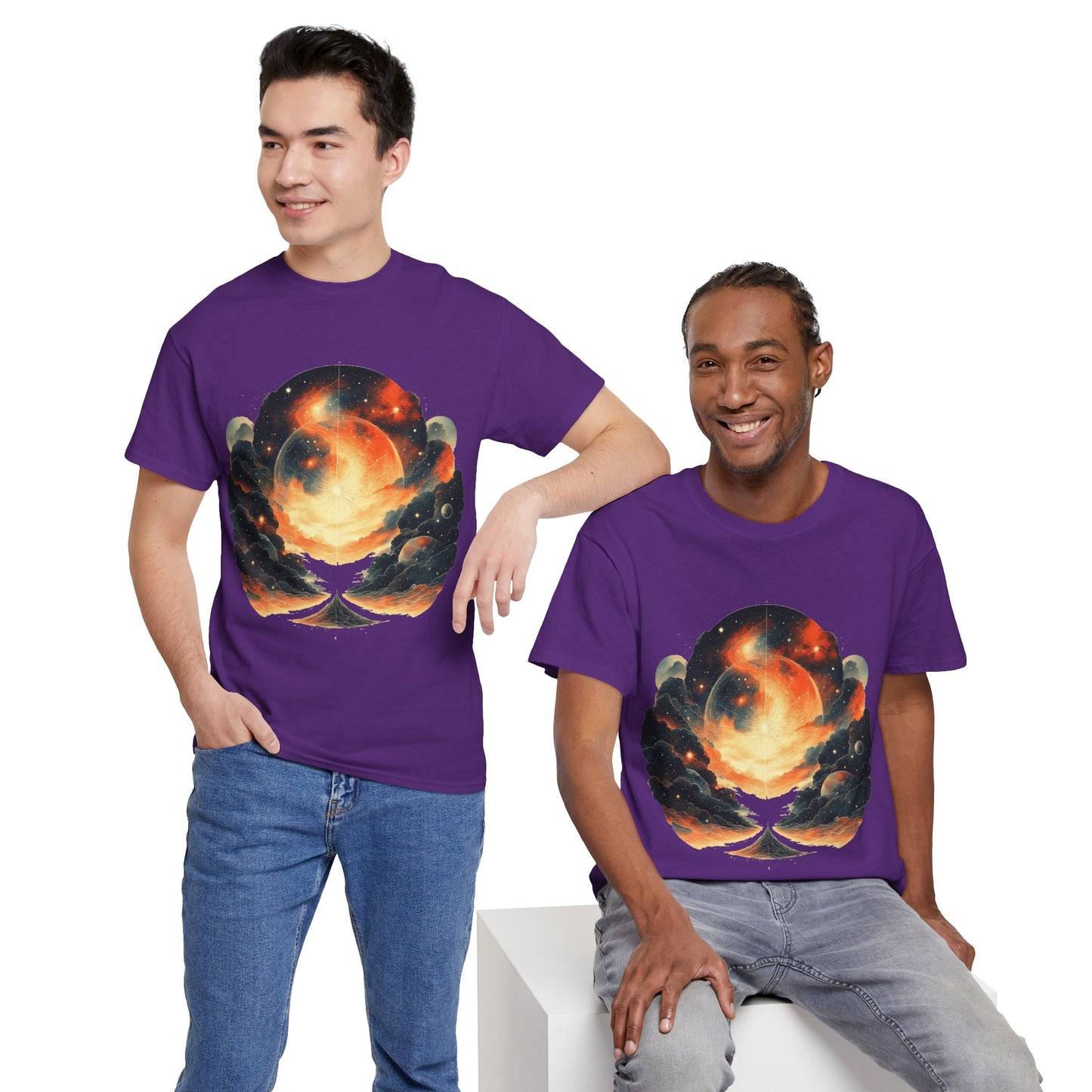 Moonscape w/Clouds Graphic Tee Shirt *Multiple Colors*