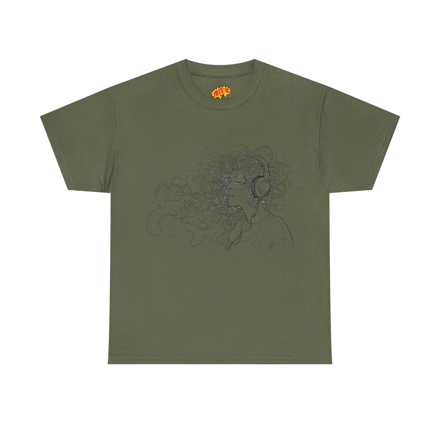Line Drawing Portrait Graphic Musical Art Tee Shirt *Multiple Colors*