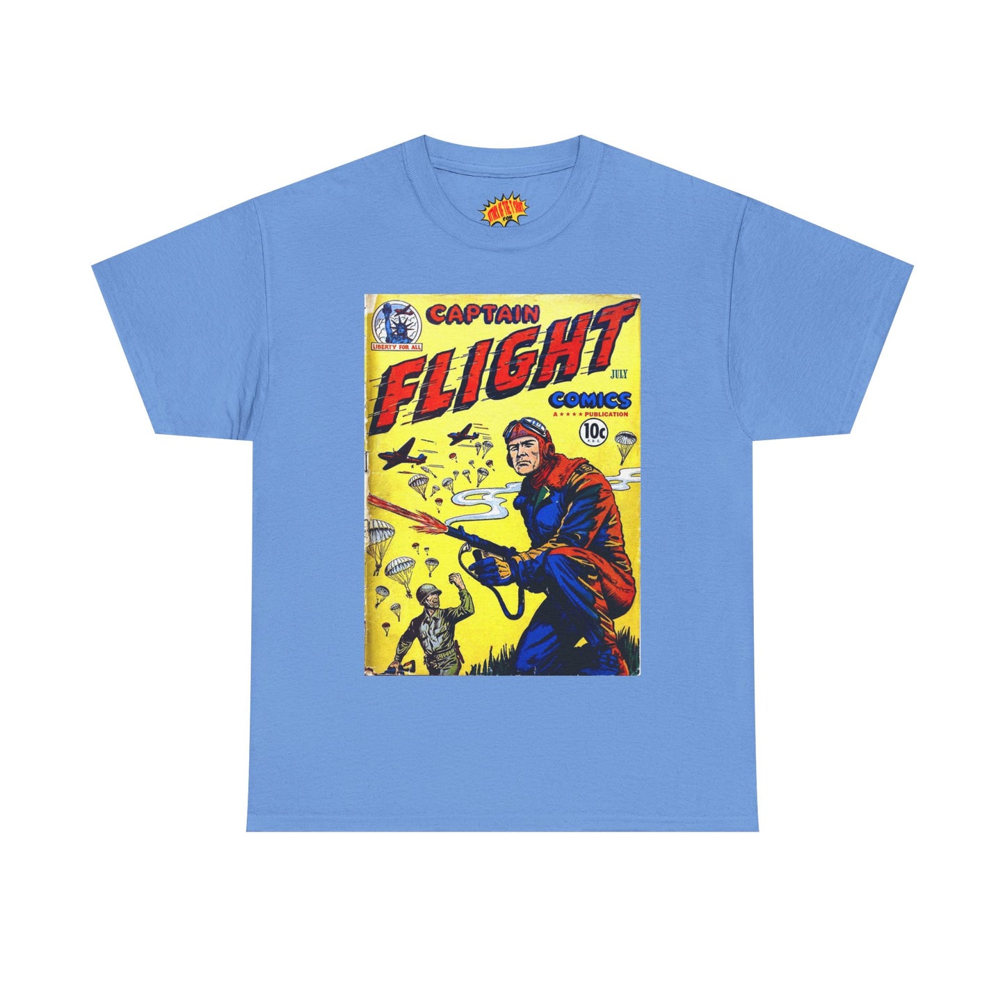 Captain Flight July Comic Tee Shirt *Multiple Colors*