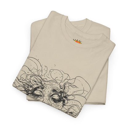 Abstract Face Line Drawing Graphic Art Tee Shirt