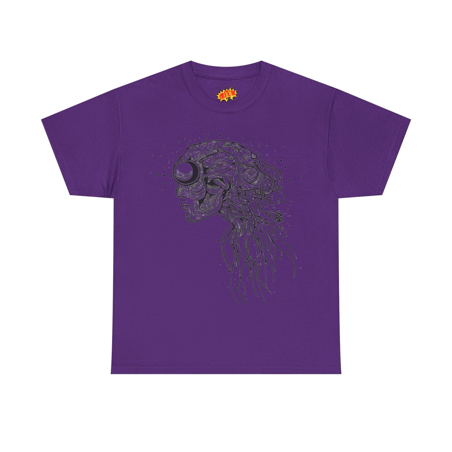 Humanoid Line Drawing Face Graphic Art Tee Shirt *Multiple Colors*