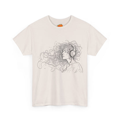 Line Drawing Portrait Graphic Musical Art Tee Shirt