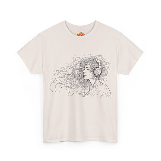 Line Drawing Portrait Graphic Musical Art Tee Shirt *Multiple Colors*