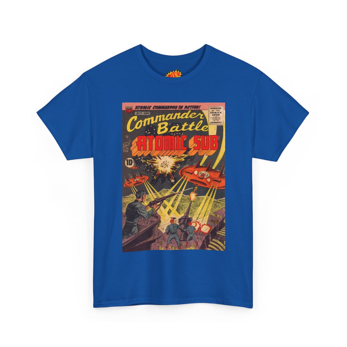 Commander Battle Atomic Sub No. 7 Comic Tee Shirt *Multiple Colors*