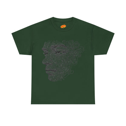 Human Face Silhouette Line Drawing Graphic Art Tee Shirt