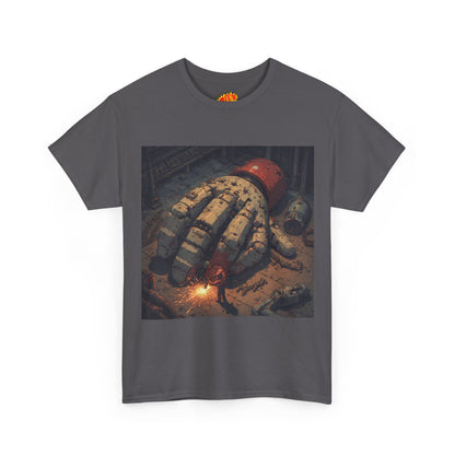 Anime Mech Factory Welder w/Giant Robot Hand T-Shirt
