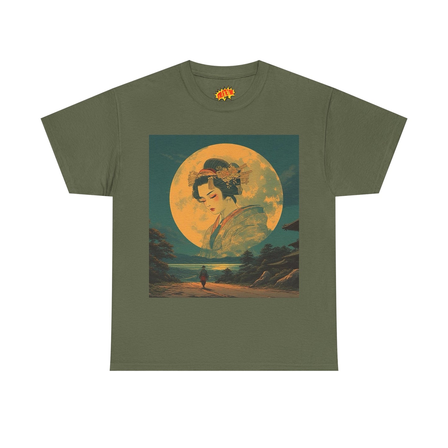 Japanese Geisha Full Moon T-Shirt *Multiple Colors*