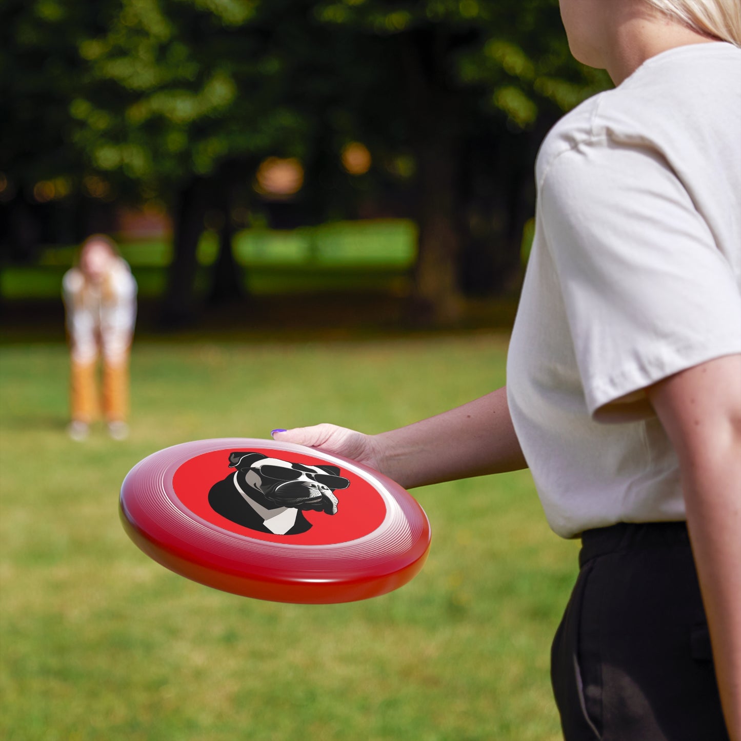 Dog with Sunglasses Frisbee