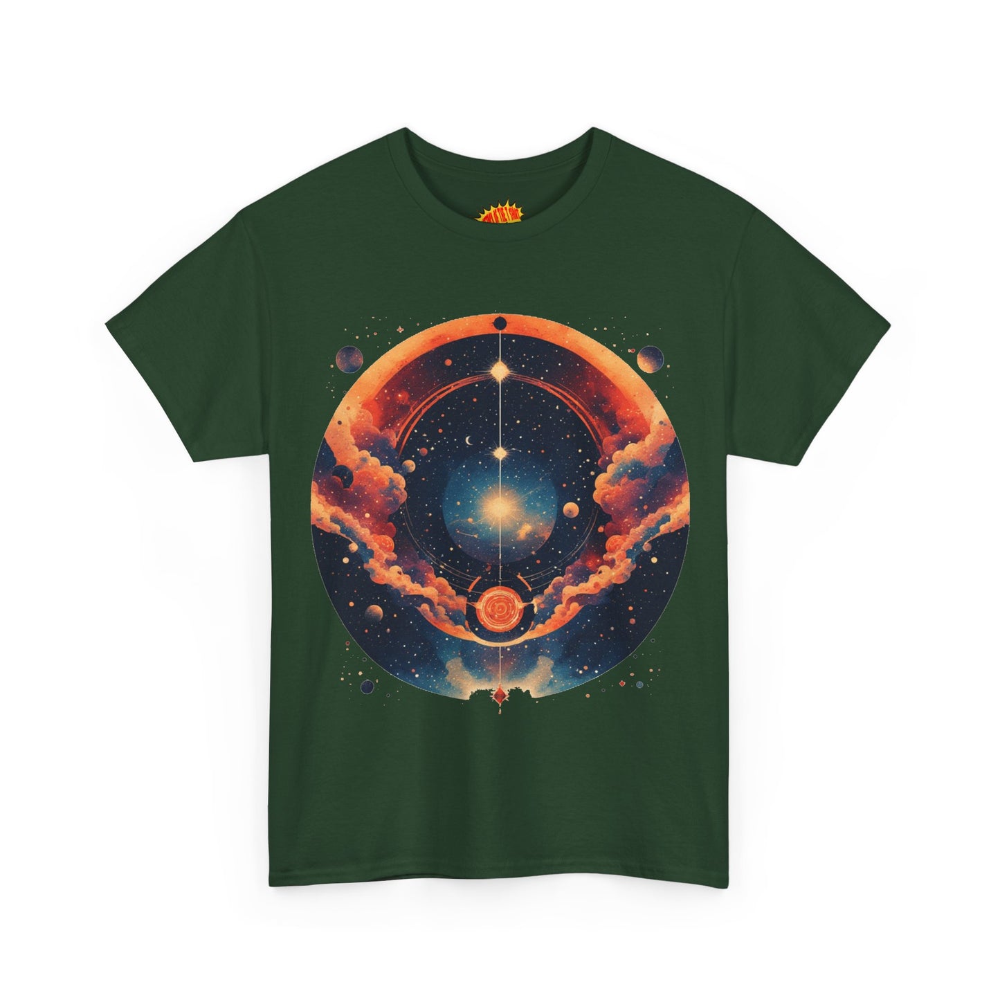 Round Galaxy Graphic Tee Shirt *Multiple Colors*