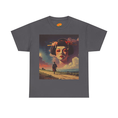 Travelling Samurai w/Sky Geisha Woman T-Shirt