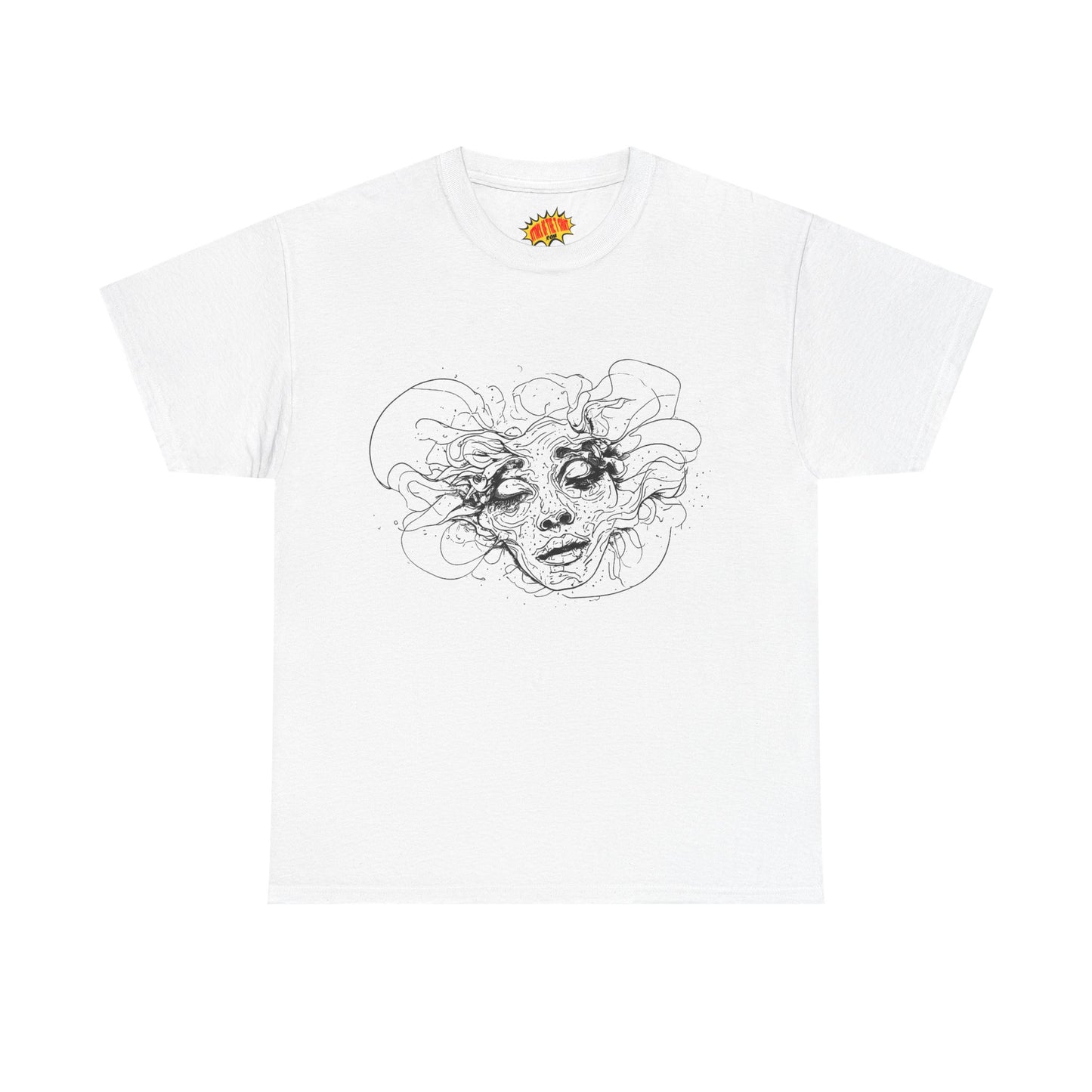 Abstract Face Line Drawing Graphic Art Tee Shirt *Multiple Colors*