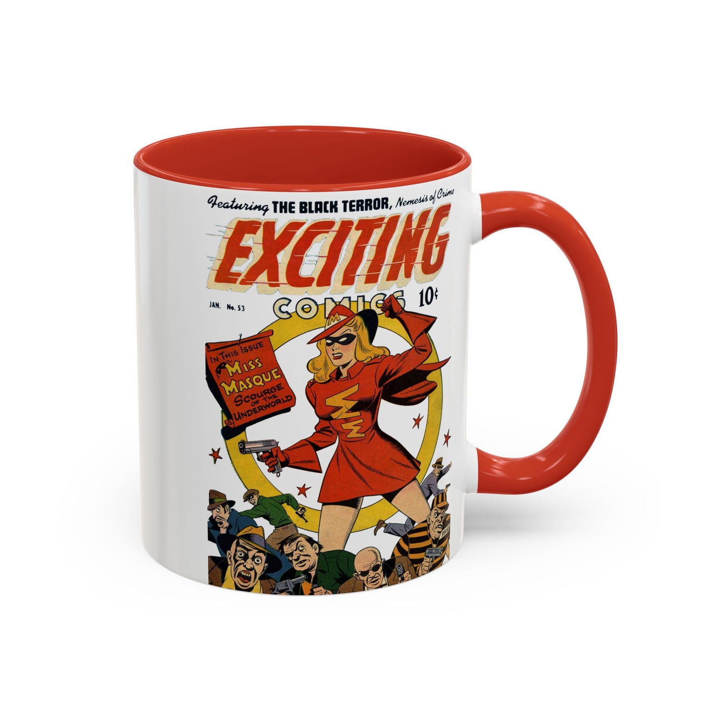 Exciting Comics #53 feat. Miss Masque Coffee Mug, - 11oz