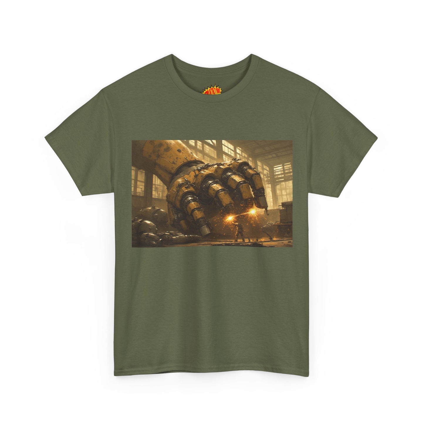 Anime Factory w/Welder & Mech Robot Hand T-Shirt *Multiple Colors*