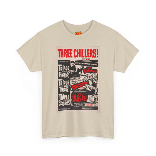 Three Chillers Movie Poster T-Shirt *Multiple Colors*