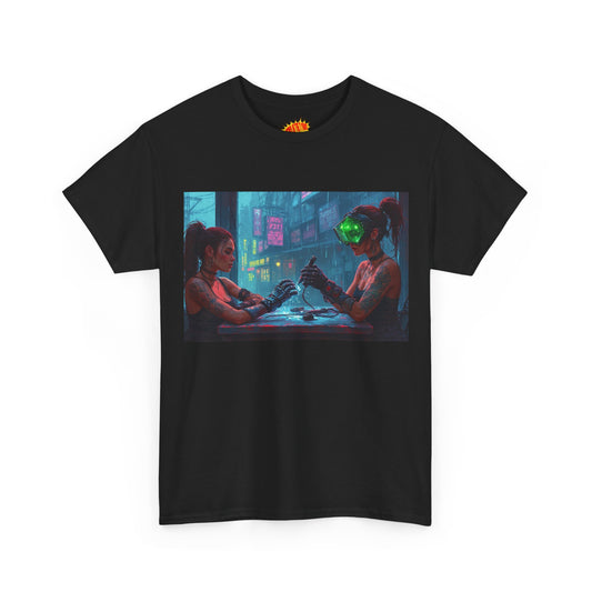 Cyberpunk Nail Salon Scene T-Shirt *Multiple Colors*