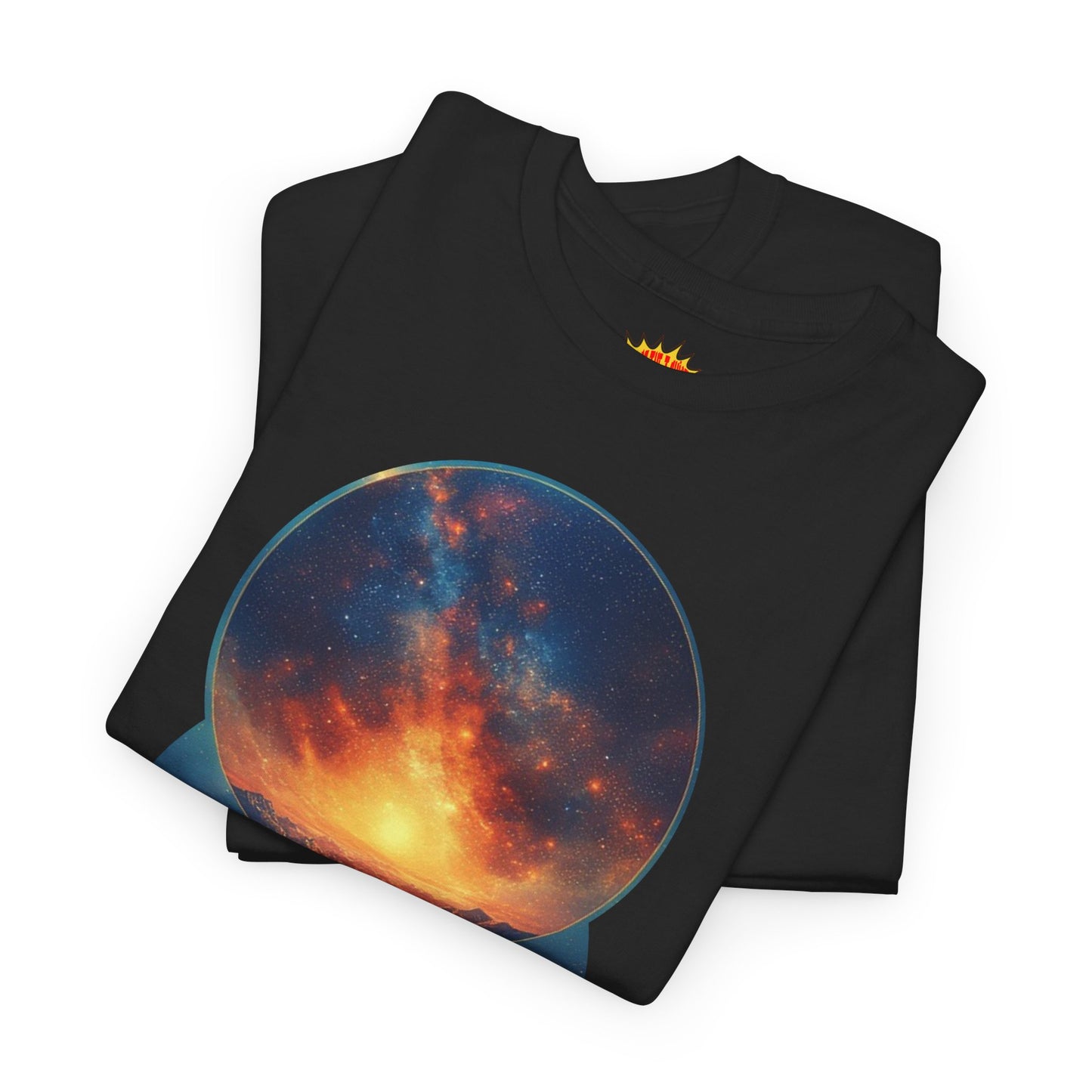 Round Cosmic Galaxy Graphic Art Tee Shirt *Multiple Colors*