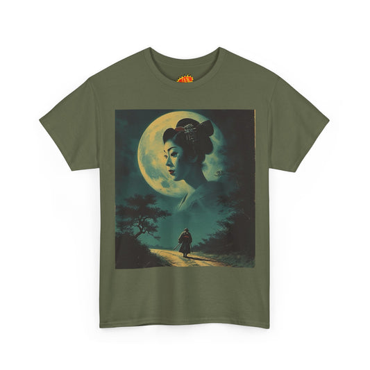 Vintage Geisha Moon Cloudy Night T-Shirt *Multiple Colors*