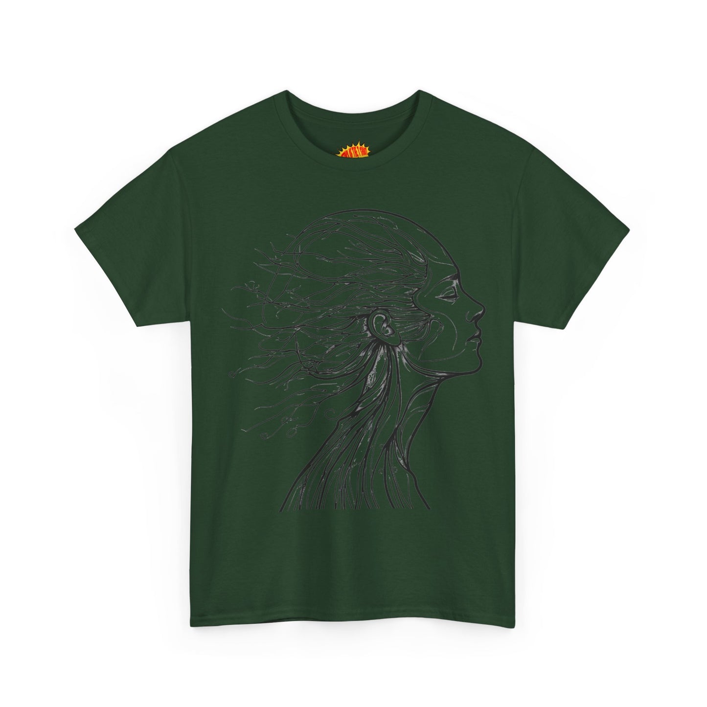 Flowing Line Drawing Face Graphic Art Tee Shirt *Multiple Colors*