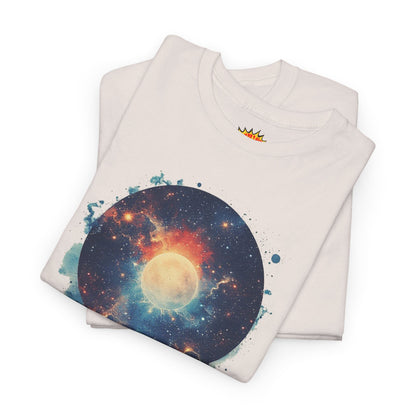 Abstract Galaxy Nebula Art w/Face Graphic Tee Shirt