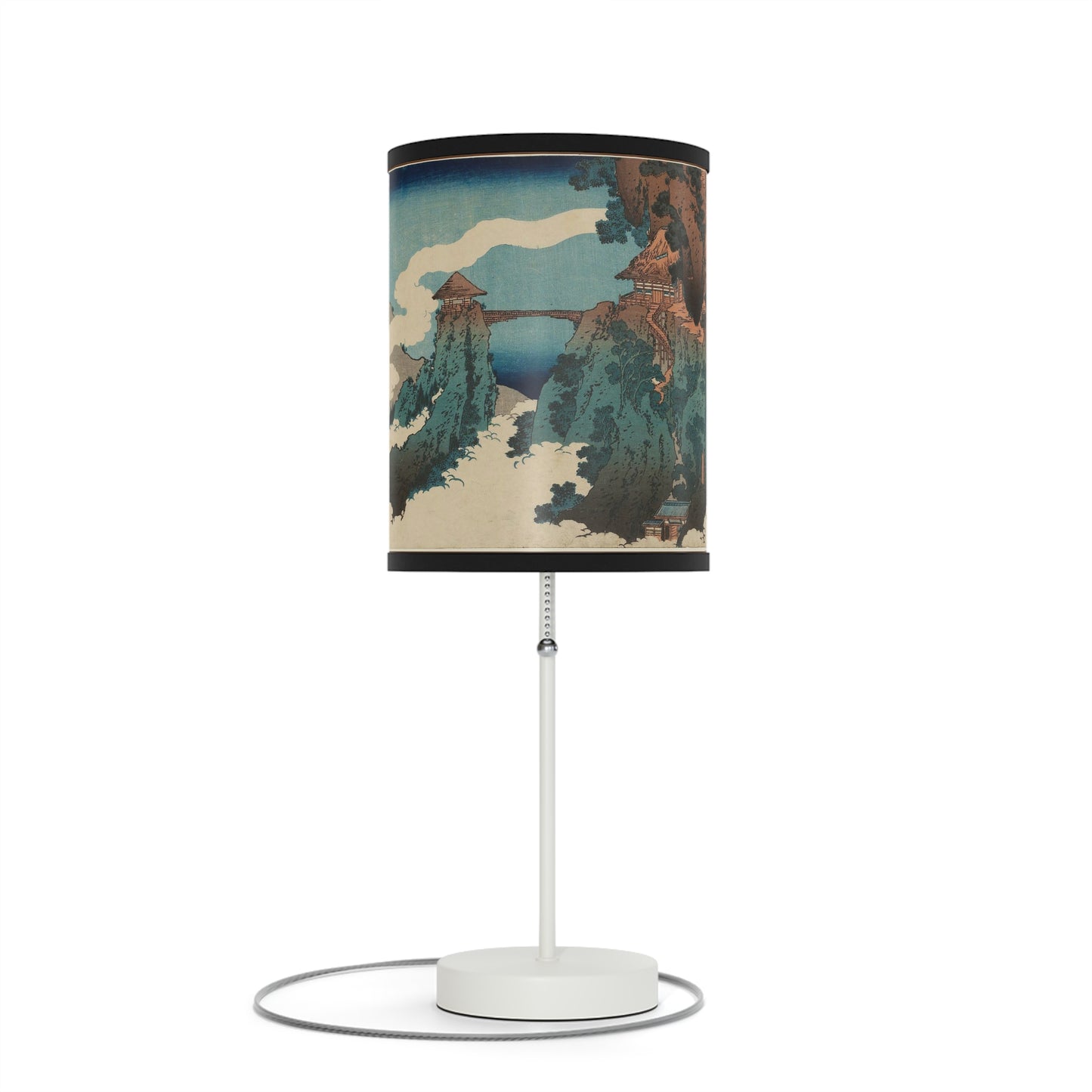Hanging Cloud Bridge Japanese Woodcut Lamp