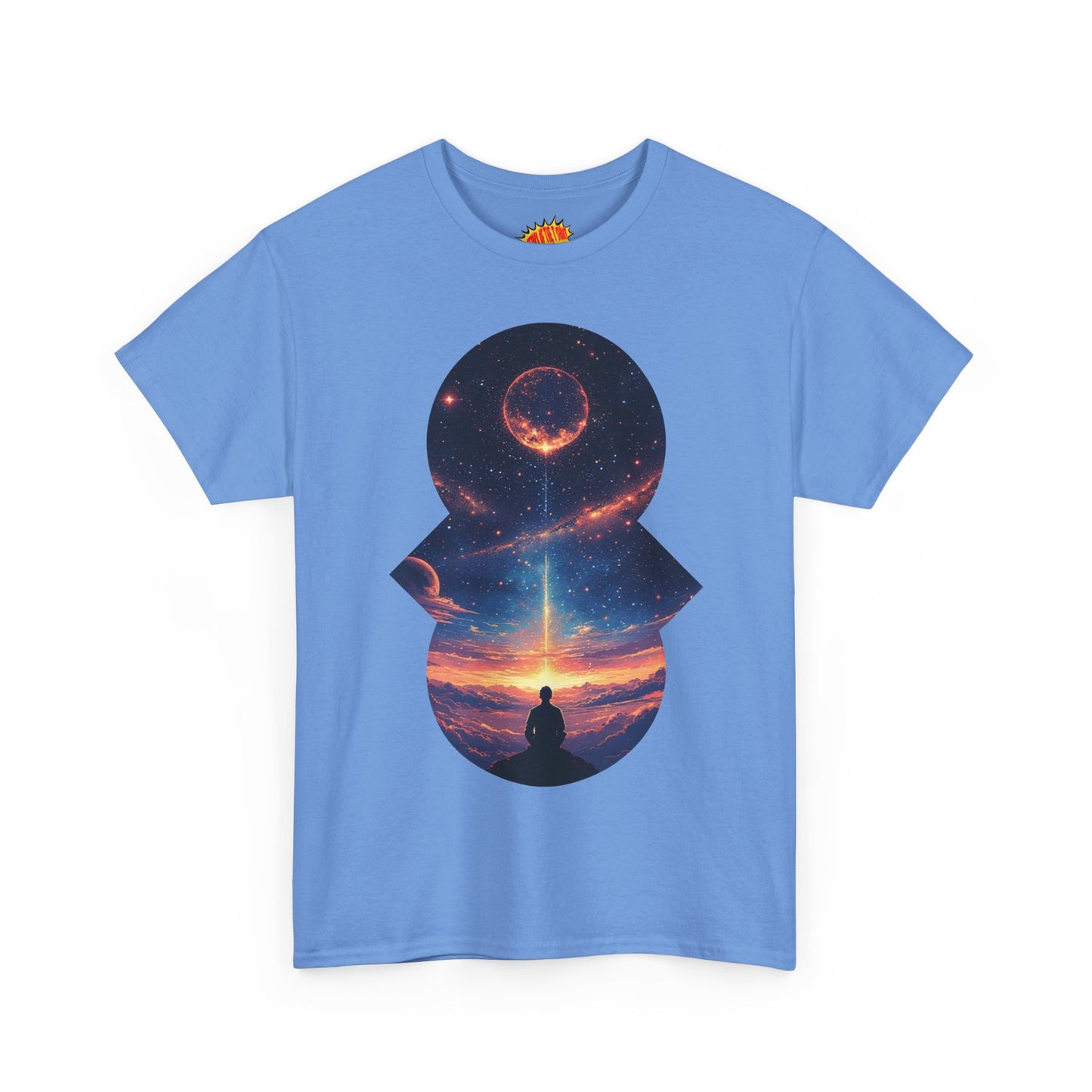 Cosmic Meditation w/Planet Space Graphic Art Tee Shirt *Multiple Colors*