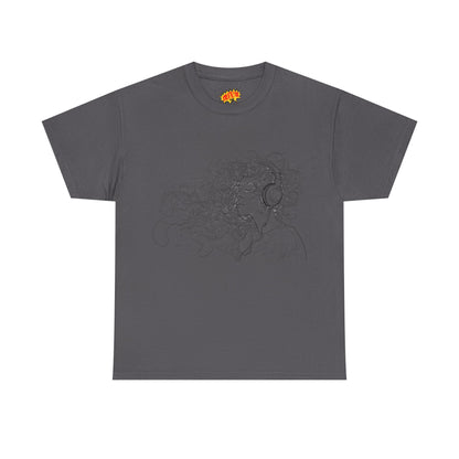 Line Drawing Portrait Graphic Musical Art Tee Shirt