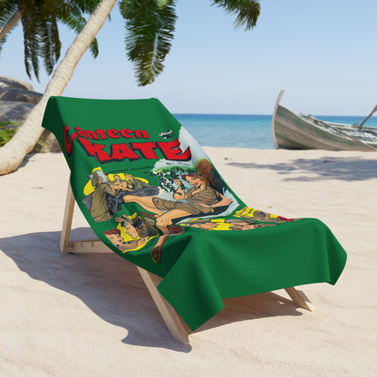 Canteen Kate #1 Beach Towel Green