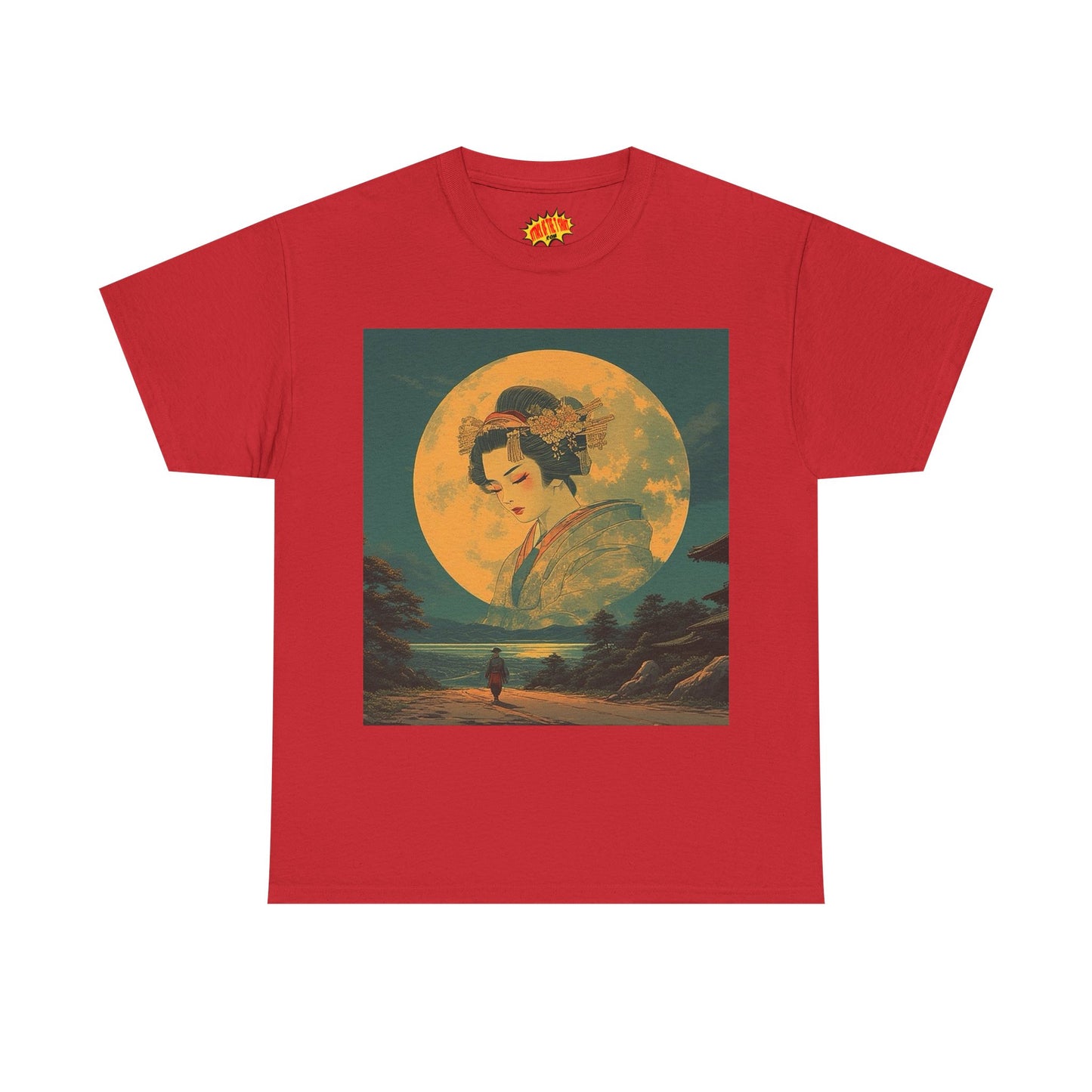 Japanese Geisha Full Moon T-Shirt *Multiple Colors*