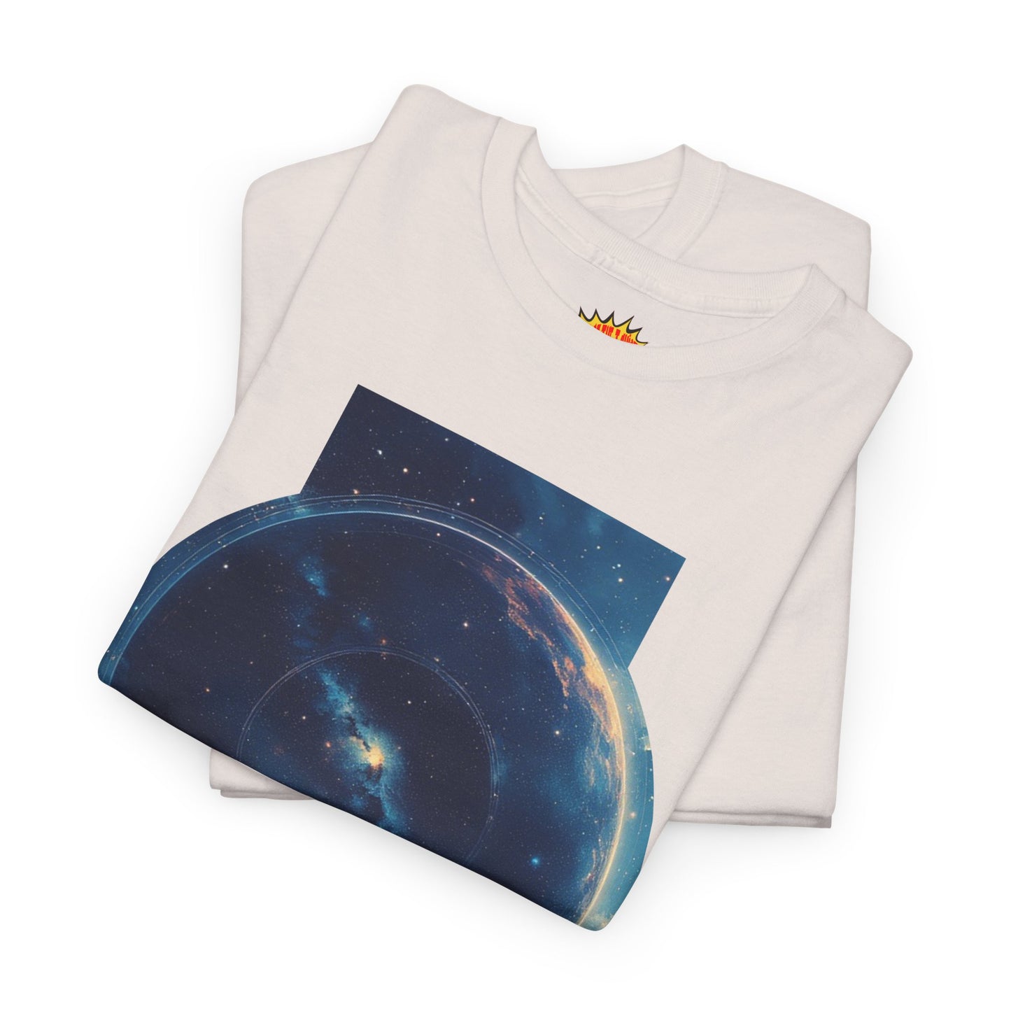 Round Galaxy Space Graphic Art Tee Shirt *Multiple Colors*