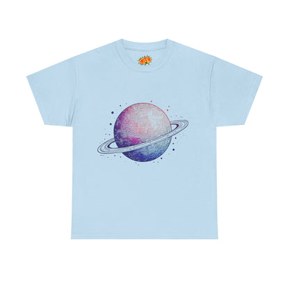 Space Art Ringed Planet Graphic Tee Shirt