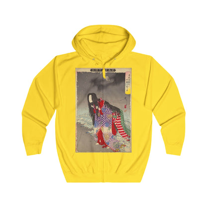 Kiyohime - 36 Ghosts Deluxe Full Zip Hoodie, Tsukioka Yoshitoshi. Many Colors and Sizes