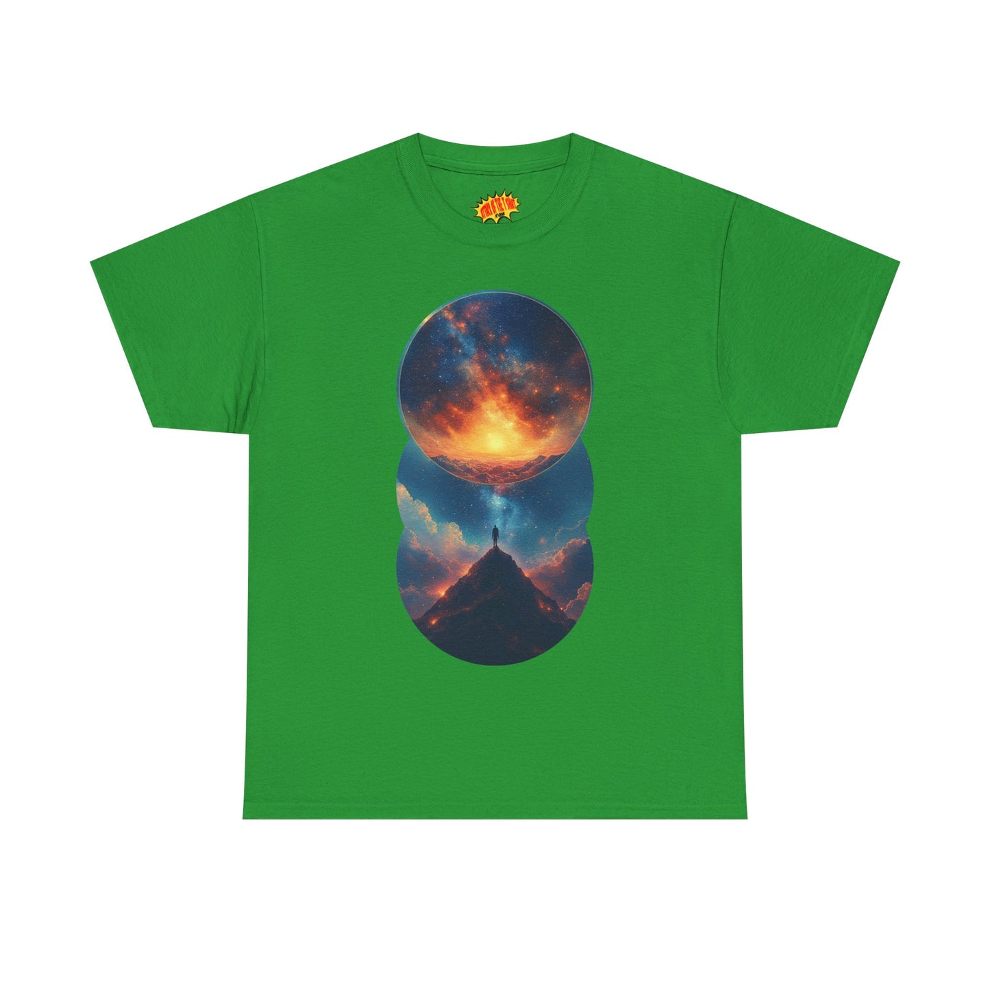 Round Cosmic Galaxy Graphic Art Tee Shirt *Multiple Colors*
