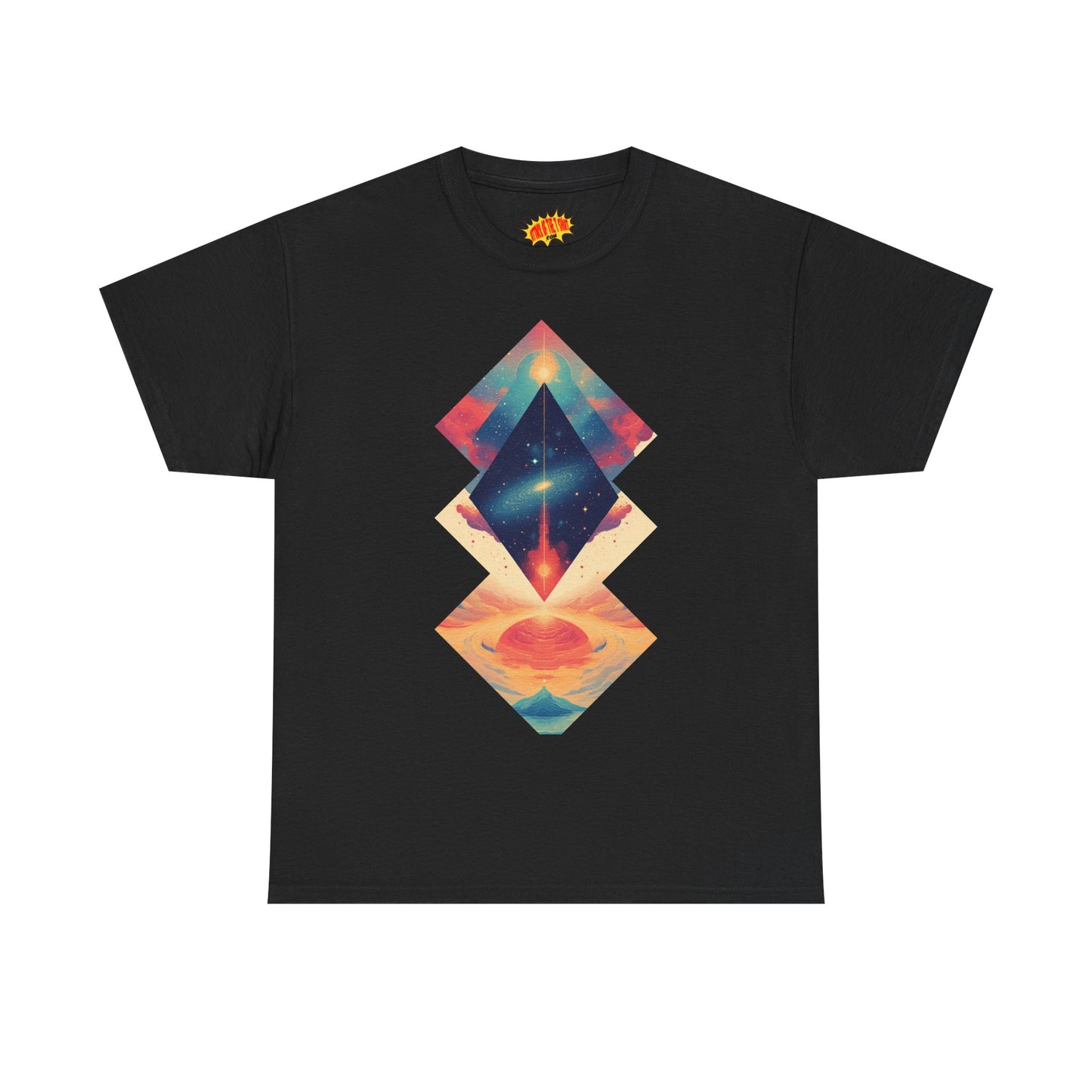 Geometric Shape Galaxy Graphic Space Art Tee Shirt *Multiple Colors*