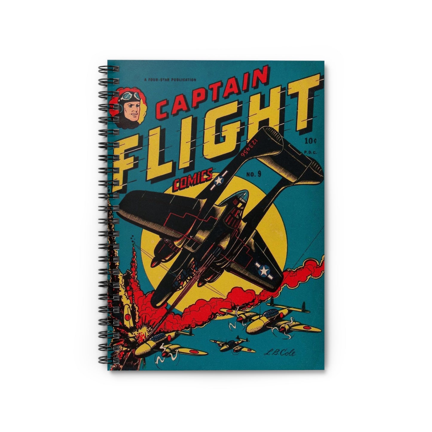 Captain Flight No. 9 Comic Book Cover Notebook