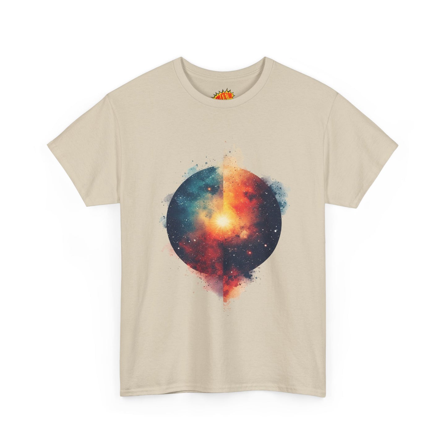 Round Galaxy w/Nebula Graphic Art Tee Shirt *Multiple Colors*